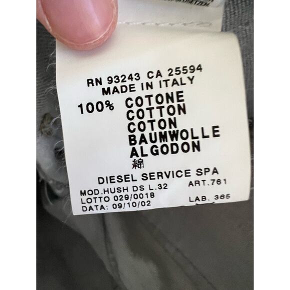 Diesel Gray Low Rise Straight Leg Denim Jeans Size 25 - Picture 8 of 8